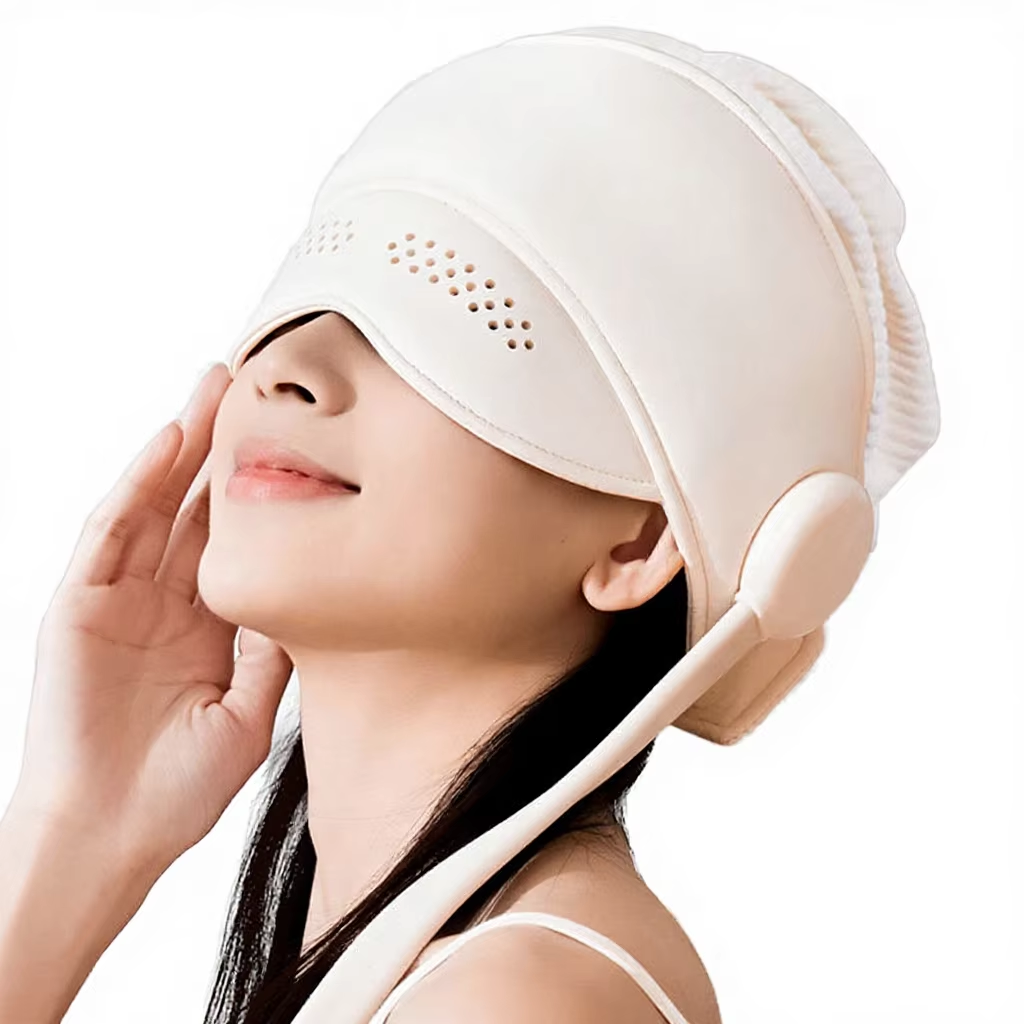 New Portable Air Compression Head Massager Silicone Material 4 Modes 3 Heating Functions Self-timing Eye Scalp Massage