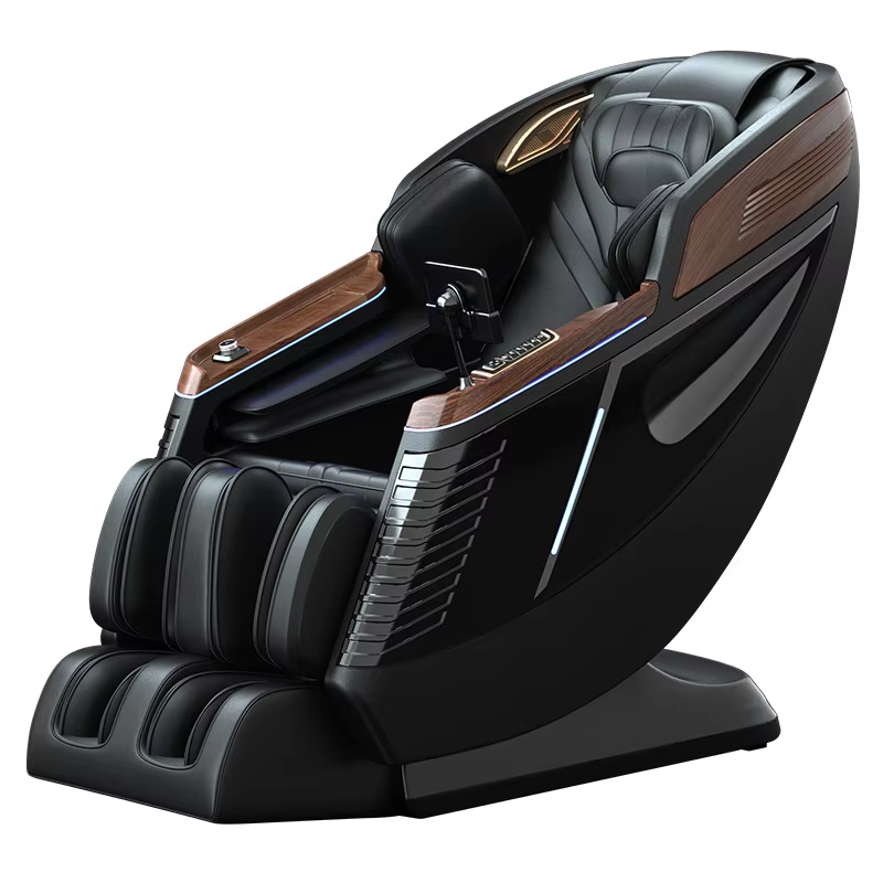 Home Shiatsu 3D Massage Chair Full-body Automatic Intelligent Robotic Arms Musical Function Timing Handheld Wire Control Luxury